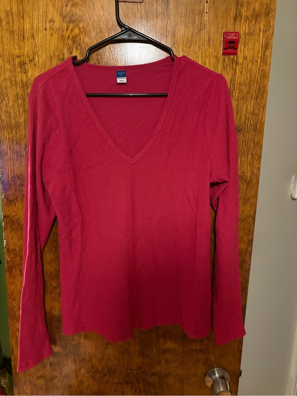 Old Navy Long Sleeve V-Neck Top - Raspberry Pink